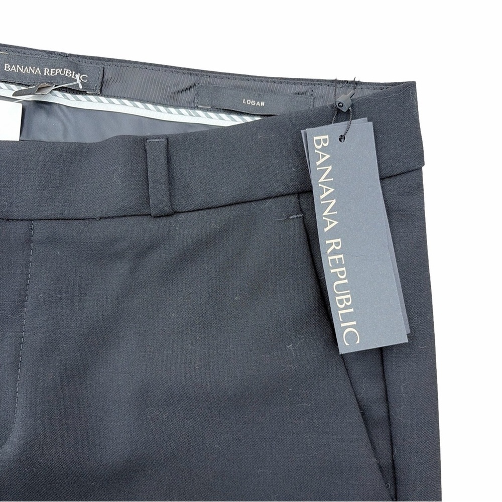 Banana Republic The Logan Fit Women’s Black Trousers Lightweight Wool Size 4 NWT - Picture 8 of 11